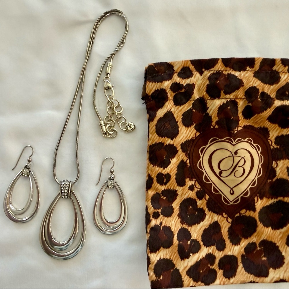 Brighton Silver Necklace and Earring Set